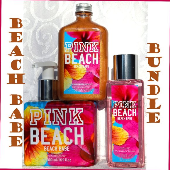 NEW Victoria's Secret PINK Beach BEACH BABE Luminous Body Bronzer Mist & Lotion - Picture 1 of 1